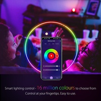 Lâmpada inteligente regulável com controle remoto, várias cores, alexa, wifi, tuya, app, quarto, led