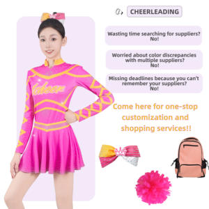 ชุดเชียร์ลีดเดอร์สำหรับเด็กผู้หญิง ชุดแฟนซีฮาโลวีน ชุดเชียร์ลีดเดอร์ ชุดยูนิฟอร์มเชียร์ ชุดเต้นรำ พร้อมพู่เชียร์ สำหรับงานคอสเพลย์ ปาร์ตี้ การแสดงบนเวที - Product Image 3
