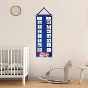 Tabla de Bolsillo Plegable para el Aula, Planificador de Horarios Diarios, Tabla de Comportamiento para Niños, Tarjetas de Horarios Visuales, Tabla de Bolsillo para el Aula - Product Image 3