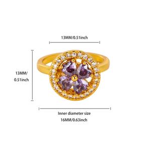 Nouvelle bague <span class=keywords><strong>anti</strong></span>-<span class=keywords><strong>stress</strong></span> et <span class=keywords><strong>anti</strong></span>-anxiété pour femme, en acier inoxydable plaqué or, motif géométrique rotatif, style européen et américain, très tendance - Product Image 6