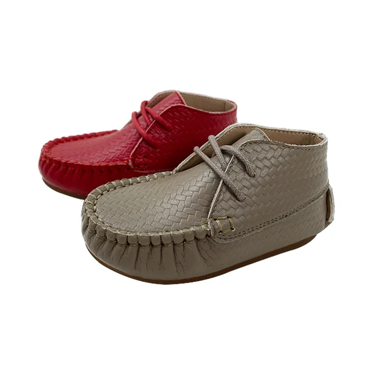 รองเท้าหนังนิ่มสำหรับทารกแรกเกิด2ปีรองเท้าหนังนิ่มสีแดง
