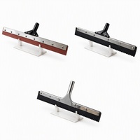 Truelle à lame en caoutchouc pour peinture époxy industrielle DIY, manche en acier inoxydable, caractéristiques carrées, raclette en plastique et caoutchouc