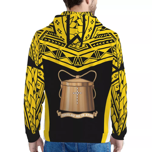 Tokelau sweat à capuche impression 3D Samoa polynésien Tribal <span class=keywords><strong>Totem</strong></span> Logo personnalisé hommes sweat à capuche sweat à manches longues pull à capuche en gros - Product Image 3