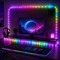 Bande LED RGB Flexible à Contrôle par APP, Ruban LED à Couleurs Changeantes pour Décoration de Chambre et Miroir, Vente en Gros