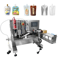 Machine automatique de remplissage et de bouchage de sachets à bec verseur pour boissons, lait de soja, jus, emballage plastique haute précision