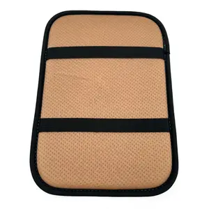 Car Center Console Pad in fibra di pelle goffratura copertura del bracciolo impermeabile accessori per la decorazione dell'auto per la maggior parte dei veicoli