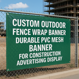 Kỹ thuật số in xách tay UV chống thấm nước xây dựng hàng rào lưới Banner ngoài trời PVC Vinyl cho quảng cáo hiển thị an toàn - Product Image 2