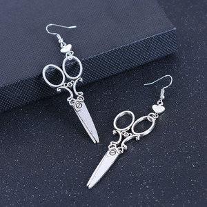 Gioielli moda Steampunk acconciatura <span class=keywords><strong>antichi</strong></span> <span class=keywords><strong>argento</strong></span> forbici <span class=keywords><strong>orecchini</strong></span> - Product Image 2