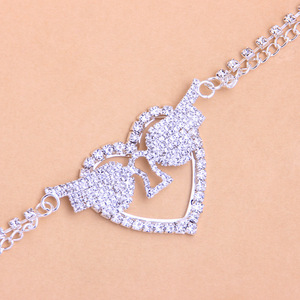 Catena del ventre della vita del cuore di estate catena del corpo del doppio strato delle ali di angelo del cristallo di rocca lucido per i gioielli delle donne - Product Image 6