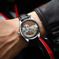 Jam Tangan Pria Mekanik Otomatis AILANG 8625 Sport, Jam Tangan Pria Mewah Merk Ternama, Desain Skeleton Transparan