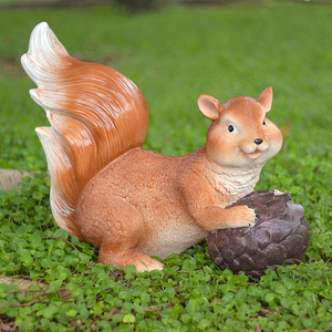 โคมไฟ LED สำหรับสวนรูปสัตว์พร้อม IP65รูปปั้นกระรอกโพลีเรซิ่นไฟฟ้ากระแสตรงแหล่งจ่ายไฟแบบตั้ง - Product Image 5