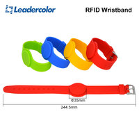 Bracelet intelligent personnalisé avec logo, étiquette RFID 125 kHz, contrôle d'accès, en silicone souple, puce TK4100, vente en gros