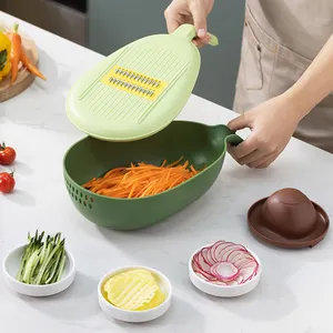 Nuevo diseño 6 en 1 Rebanadora de verduras manual Cocina Picadora de alimentos Cebolla Rebanadora de verduras