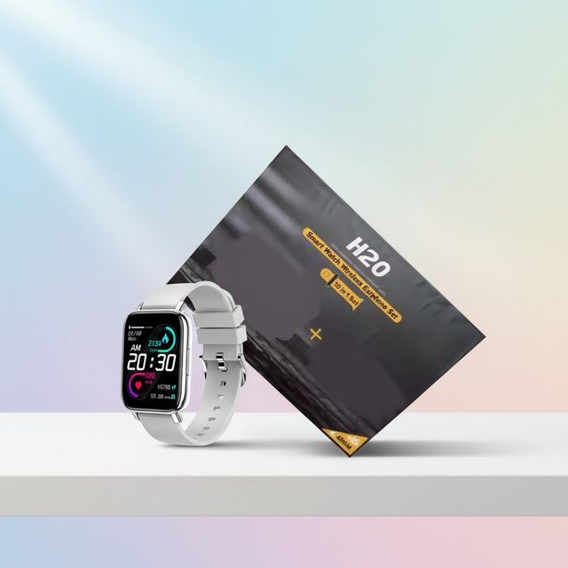 Smart Watch Sets for Men Smart Watch Gift Set H20 I20 I60 UK8 Interchangeable Strap Smartwatch Wireless Earphone Set