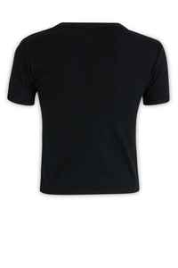 Sudadera de algodón Ambush de moda de lujo Camiseta de algodón negro con logotipo blanco contrastante en la parte delantera - Product Image 2