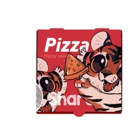 Boîte à pizza en carton ondulé de conception rose de 6 7 8 9 10 12 14 16 18 pouces