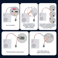 Module sonore en peluche avec enregistreur vocal USB téléchargeable de 16 minutes pour jouet en peluche