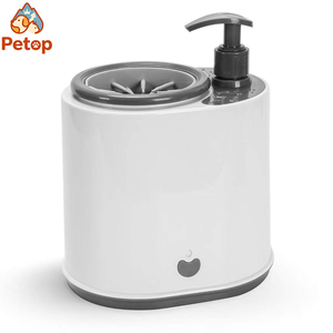 Nettoyeur de pattes pour animaux de compagnie Petop Factory multifonctionnel avec rangement et distributeur automatique à pression pour chiens et chats - Product Image 1