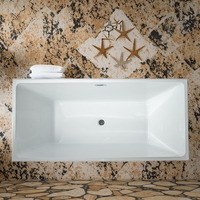 Baignoire autoportante ovale moderne en acrylique blanc pour 1 personne, écologique, avec fonction massage, garantie 5 ans, pour appartement intérieur