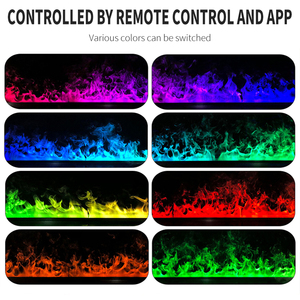 Cheminée électrique murale à vapeur d'<span class=keywords><strong>eau</strong></span> avec effet de flamme, humidificateur, contrôle par application à distance, cheminée intérieure à LED changeant de couleur - Product Image 4