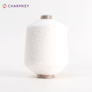 Hilo de felpa de plumas de piel de visón esponjoso de nailon de alto poliéster, hilo de fantasía teñido de pestañas, cono de Color liso - Product Image 5