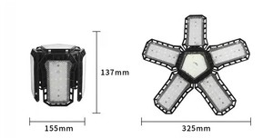 Angolo di regolazione della deformazione commerciale Smart <span class=keywords><strong>Led</strong></span> a soffitto pieghevole lampadina a <span class=keywords><strong>Led</strong></span> per interni a forma di ventola lampada per uso domestico - Product Image 6