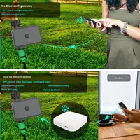 Smart Home Batería IOS Plástico Jardín Riego Válvula de agua Barra OLED para Tuya App Control Aspersor Temporizador Riego automático