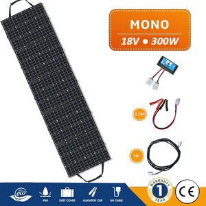 300w Pliable <span class=keywords><strong>Panneau</strong></span> <span class=keywords><strong>Solaire</strong></span> Flexible Maison <span class=keywords><strong>Kit</strong></span> pour Batterie RV Voiture Randonnée <span class=keywords><strong>Camping</strong></span> - Product Image 2