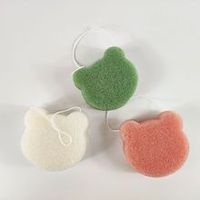 Éponge faciale en konjac au charbon pur, 100% naturelle et biologique, marque privée, vente en gros, pour soins du visage, emballage en vrac