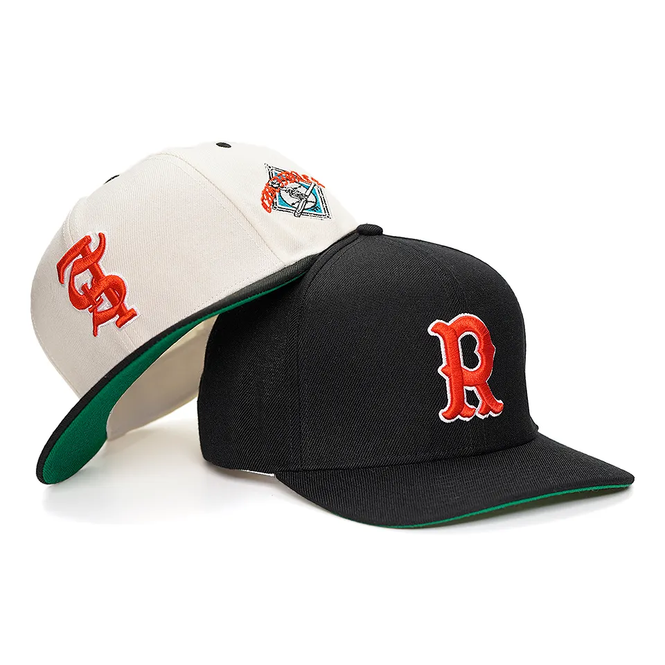 カスタマイズ6パネルアクリル/ウールブレンドスポーツ野球スナップバックキャップ3D刺繍ロゴすべてのチームメンズ帽子屋外