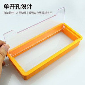 Caja de gestión de cables, organizador de cables de escritorio para oficina, tapa desmontable de plástico rectangular, 80x160mm - Product Image 3