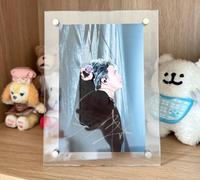 Cadre photo transparent en acrylique pour peinture artistique, fleurs séchées, cristal, certificat, affiche – Support de table DIY