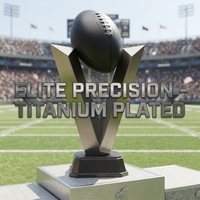 Trofeo de Fútbol Personalizado de Metal Pesado Vector V, Chapado en Titanio, Fundido a Presión, Premio Personalizado para Eventos Deportivos