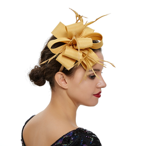High Quality Colorful Fascinator <strong>Hat</strong> for <strong>Women</strong> Tea Party <strong>Wedding</strong> Headband Feather Cocktail Headwear Hair Clip for Girls - Product Image 2