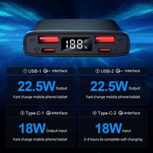 Batteries externes portables en aluminium 10000 mAh PD 22,5 W avec affichage numérique LED, personnalisables avec logo, très demandées - Product Image 3