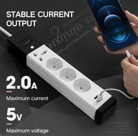 Prise de courant USB multifonction standard européenne, types d'interface personnalisables pour les applications domestiques, de bureau et de cuisine