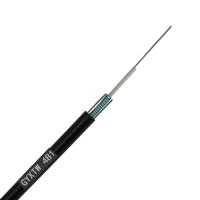 Cable de Fibra Óptica para Exteriores TTI Central Loose Unitube, Blindado Ligero, Revestimiento de PVC y PE, Aéreo, de 2 a 24 Hilos, GYXTW, Negro, SM/MM, Guangdong