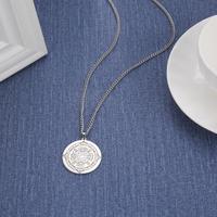 Myshape Fortune Wheel AGLA INRI Collier pour homme en acier inoxydable, amulette de richesse de Salomon, sceau des archanges Michel, Uriel, Raphaël, Gabriel