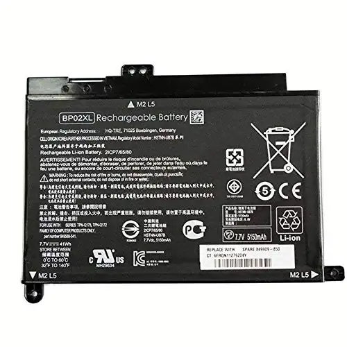 huiyuan 7.7V 41wh 5150mAh Laptop Battery BP02XL Compatible with HP Pavilion PC 15 15-AU 849909-850 (F9-21) 849569-421 HSTNN-LB7H