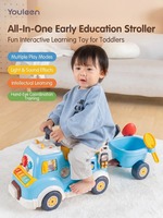 Jouets éducatifs pour bébés, voiture multifonctionnelle à roulettes, machine d'apprentissage, jeu musical, ensemble de jouets pour le sable