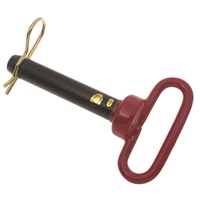 Pasador de enganche para tractor personalizado con cadena y pasador de seguridad, chapado en zinc amarillo, pasador de enganche de 5/8 x 3 pulgadas o pasador de enganche personalizado OEM