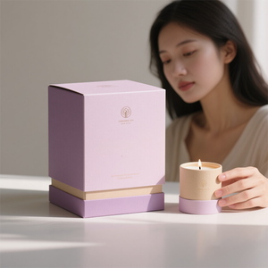 Pot de bougie parfumée imprimé d'encre de soja de marque privée avec logo personnalisé emballage de cadeaux de mariage boîtes rigides en papier télescope avec insertion - Product Image 1