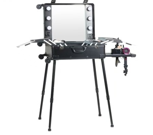 24 Inch Large Capacity Professional with <b>Light</b> Rod Makeup Case Nail and Beauty Storage Case Professional Makeup Artist Luggage - Product Image 1