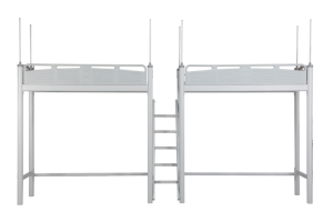 Современная двухъярусная металлическая кровать (односпальная/двуспальная) с прочной конструкцией, размер <span class=keywords><strong>Queen</strong></span>, для школ, общежитий, квартир, хостелов, коммерческого использования - Product Image 4