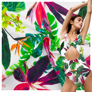 Tissu tricoté par Spandex en nylon coloré d'impression florale de Digital <span class=keywords><strong>pour</strong></span> des maillots de bain - Product Image 1