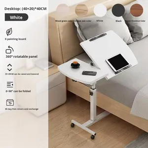 Sofá plegable de estilo moderno, mesa elevadora lateral para ordenador, mesita de noche móvil, Panel pequeño para el hogar, dormitorio, oficina, uso, mesita de noche de madera - Product Image 5