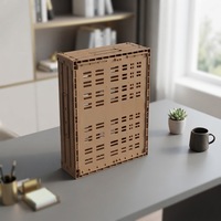 Caisse de rangement rectangulaire pliable en plastique imitation bois, ventilée, peu profonde, empilable, pour produits frais