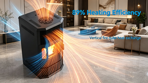 ANTON BOILER Poêle à granulés de biomasse multi-combustibles avec garantie de 2 ans Économie d'énergie et haute sécurité - Product Image 2