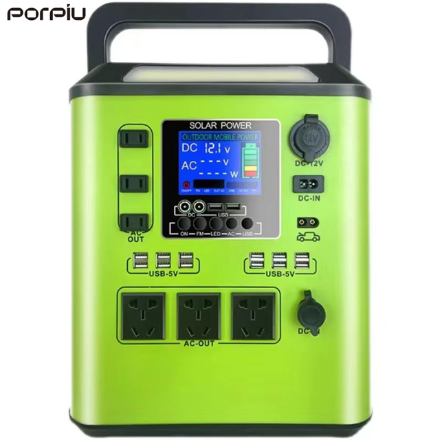 New Renewable Energy 2000W Portable Power Station 3000WH Solar Power Bank Generator 3 Charging Methods Wireless Charging LiFePO4