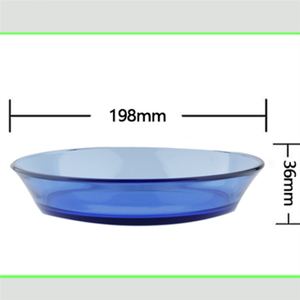 Assiette à dessert ronde en verre borosilicate de 7.8 pouces en noir ambre vert-pour apéritif salade de fruits <span class=keywords><strong>gâteau</strong></span> soupe servant - Product Image 6